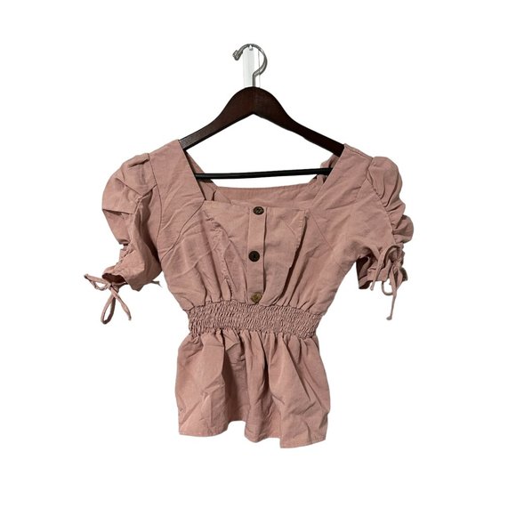 Cute Pink Baby Doll Shirt - Size Small - Picture 1 of 2